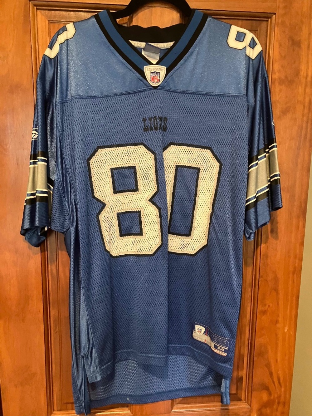 Reebok Authentic Detroit Lions Carlos Rodgers Throwback NFL Jersey - Blue Medium